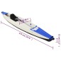 vidaXL Kayak inflable poliéster azul 375x72x31 cm vidaXL Kayak inflable poliéster azul 375x72x31 cm