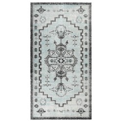 vidaXL Alfombra de exterior tejido plano verde y gris 80x150 cm