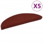 vidaXL Alfombrilla autoadhesiva de escalera 5 uds 56x17x3 cm roja vidaXL Alfombrilla autoadhesiva de escalera 5 uds 56x17x3 cm roja