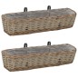 vidaXL Jardinera de balcón 2 uds mimbre con forro de PE 80 cm vidaXL Jardinera de balcón 2 uds mimbre con forro de PE 80 cm