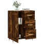 vidaXL Aparador de madera de ingeniería roble ahumado 69,5x34x90 cm vidaXL Aparador de madera de ingeniería roble ahumado 69,5x34x90 cm