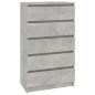 vidaXL Cajonera de madera contrachapada gris hormigón 60x36x103 cm vidaXL Cajonera de madera contrachapada gris hormigón 60x36x103 cm