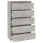 vidaXL Cajonera de madera contrachapada gris hormigón 60x36x103 cm vidaXL Cajonera de madera contrachapada gris hormigón 60x36x103 cm