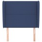 vidaXL Cabecero con orejas de tela azul 83x23x118/128 cm