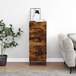 vidaXL Aparador madera de ingeniería roble ahumado 34,5x34x90 cm
