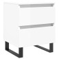 vidaXL Mesita de noche madera contrachapada blanco brillo 40x35x50 cm