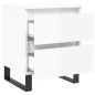 vidaXL Mesita de noche madera contrachapada blanco brillo 40x35x50 cm