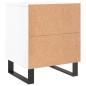 vidaXL Mesita de noche madera contrachapada blanco brillo 40x35x50 cm