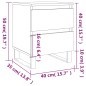 vidaXL Mesita de noche madera contrachapada blanco brillo 40x35x50 cm