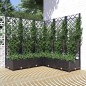vidaXL Jardinera con enrejado PP negro 120x120x121,5 cm vidaXL Jardinera con enrejado PP negro 120x120x121,5 cm
