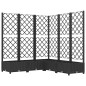 vidaXL Jardinera con enrejado PP negro 120x120x121,5 cm vidaXL Jardinera con enrejado PP negro 120x120x121,5 cm