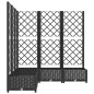 vidaXL Jardinera con enrejado PP negro 120x120x121,5 cm vidaXL Jardinera con enrejado PP negro 120x120x121,5 cm