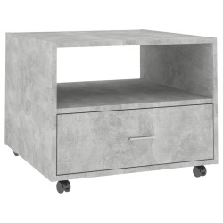 vidaXL Mesa de centro madera contrachapada gris hormigón 55x55x40 cm 