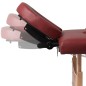 Mesa camilla de masaje de madera plegable de cuatro cuerpos rojos Mesa camilla de masaje de madera plegable de cuatro cuerpos rojos