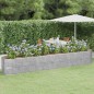 vidaXL Jardinera arriate acero recubrimiento polvo plata 440x80x68 cm vidaXL Jardinera arriate acero recubrimiento polvo plata 440x80x68 cm
