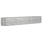 vidaXL Jardinera arriate acero recubrimiento polvo plata 440x80x68 cm vidaXL Jardinera arriate acero recubrimiento polvo plata 440x80x68 cm