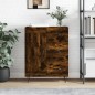 vidaXL Aparador de madera de ingeniería roble ahumado 69,5x34x90 cm vidaXL Aparador de madera de ingeniería roble ahumado 69,5x34x90 cm