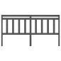 vidaXL Cabecero de cama madera maciza de pino gris 206x4x100 cm