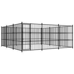vidaXL Perrera de exterior 450x450x185 cm