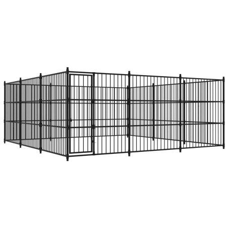 vidaXL Perrera de exterior 450x450x185 cm