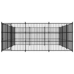 vidaXL Perrera de exterior 450x450x185 cm