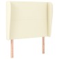vidaXL Cabecero con orejas cuero sintético color crema 93x23x118/128cm vidaXL Cabecero con orejas cuero sintético color crema 93x23x118/128cm