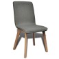 vidaXL Sillas de comedor 4 uds tela gris claro y madera maciza roble vidaXL Sillas de comedor 4 uds tela gris claro y madera maciza roble