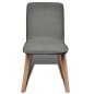 vidaXL Sillas de comedor 4 uds tela gris claro y madera maciza roble vidaXL Sillas de comedor 4 uds tela gris claro y madera maciza roble