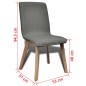 vidaXL Sillas de comedor 4 uds tela gris claro y madera maciza roble vidaXL Sillas de comedor 4 uds tela gris claro y madera maciza roble