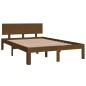 vidaXL Estructura de cama madera maciza marrón 120x190 cm vidaXL Estructura de cama madera maciza marrón 120x190 cm