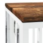 vidaXL Mesa de centro acero inoxidable y madera maciza reciclada vidaXL Mesa de centro acero inoxidable y madera maciza reciclada