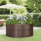vidaXL Jardinera acero con recubrimiento en polvo marrón 140x140x68 cm vidaXL Jardinera acero con recubrimiento en polvo marrón 140x140x68 cm