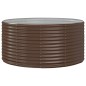 vidaXL Jardinera acero con recubrimiento en polvo marrón 140x140x68 cm vidaXL Jardinera acero con recubrimiento en polvo marrón 140x140x68 cm