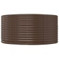 vidaXL Jardinera acero con recubrimiento en polvo marrón 140x140x68 cm vidaXL Jardinera acero con recubrimiento en polvo marrón 140x140x68 cm