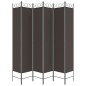 vidaXL Biombo divisor de 6 paneles de tela marrón 240x220 cm vidaXL Biombo divisor de 6 paneles de tela marrón 240x220 cm