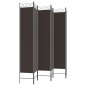 vidaXL Biombo divisor de 6 paneles de tela marrón 240x220 cm vidaXL Biombo divisor de 6 paneles de tela marrón 240x220 cm