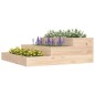 vidaXL Jardinera de madera maciza de pino 78x78x27 cm