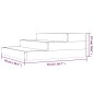 vidaXL Jardinera de madera maciza de pino 78x78x27 cm