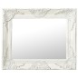 vidaXL Espejo de pared estilo barroco blanco 50x40 cm vidaXL Espejo de pared estilo barroco blanco 50x40 cm