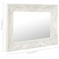 vidaXL Espejo de pared estilo barroco blanco 50x40 cm vidaXL Espejo de pared estilo barroco blanco 50x40 cm