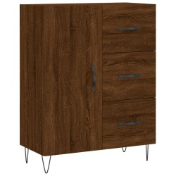 vidaXL Aparador de madera de ingeniería marrón roble 69,5x34x90 cm