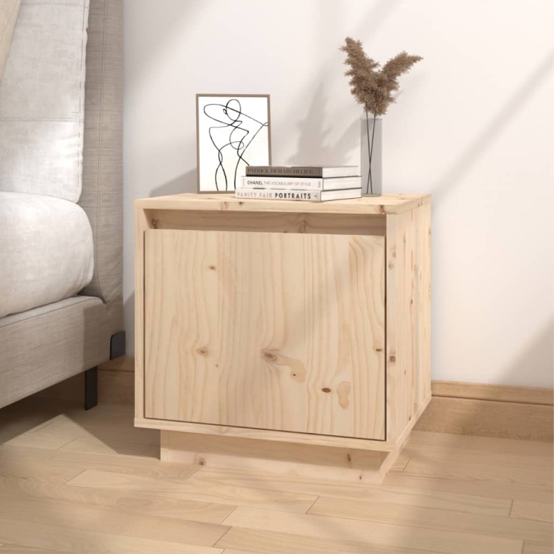 vidaXL Mesita de noche de madera maciza de pino 40x30x40 cm vidaXL Mesita de noche de madera maciza de pino 40x30x40 cm