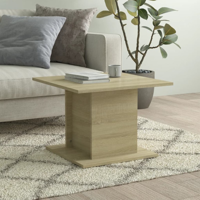 vidaXL Mesa de centro madera ingeniería roble Sonoma 55,5x55,5x40 cm vidaXL Mesa de centro madera ingeniería roble Sonoma 55,5x55,5x40 cm