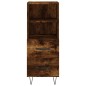 vidaXL Aparador madera de ingeniería roble ahumado 34,5x34x90 cm vidaXL Aparador madera de ingeniería roble ahumado 34,5x34x90 cm
