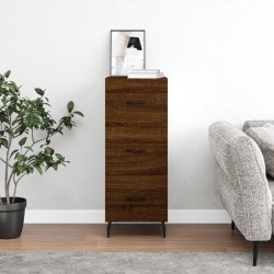 vidaXL Aparador madera de ingeniería marrón roble 34,5x34x90 cm