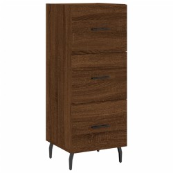 vidaXL Aparador madera de ingeniería marrón roble 34,5x34x90 cm