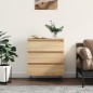 vidaXL Aparador de madera contrachapada roble Sonoma 60x35x70 cm