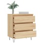 vidaXL Aparador de madera contrachapada roble Sonoma 60x35x70 cm