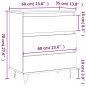 vidaXL Aparador de madera contrachapada roble Sonoma 60x35x70 cm