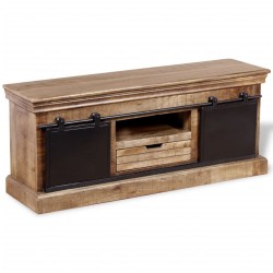 vidaXL Mueble para la televisión de madera maciza mango 110x30x45 cm
